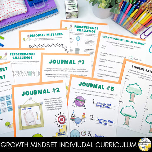 Growth Mindset Individual Counseling Curriculum | Strategies and Data Tracking